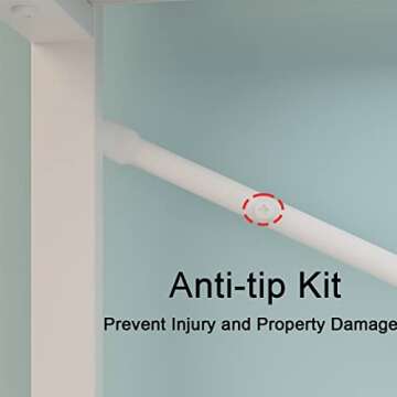 HSH 5 Tier Tall White Bookshelf, Metal and Wood Storage Book Shelves for Bedroom Living Room Office, Modern Large White Bookcases and Bookshelves 5 Shelf, Farmhouse Open Vertical Display Book Shelf