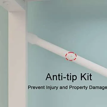 HSH 5 Tier Tall White Bookshelf, Metal and Wood Storage Book Shelves for Bedroom Living Room Office, Modern Large White Bookcases and Bookshelves 5 Shelf, Farmhouse Open Vertical Display Book Shelf