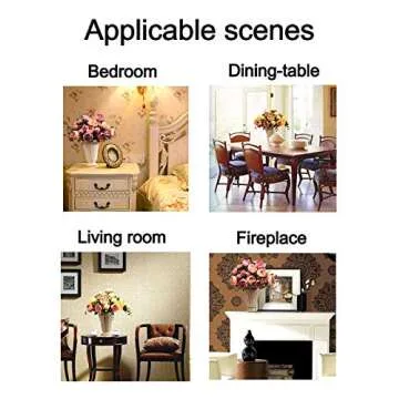 ShengyuanLouiesya Artificial Flowers Fake Silk Peony Flower Bouquet Floral Plants Decor for Home Garden Wedding Party Decor Decoration (Orange)