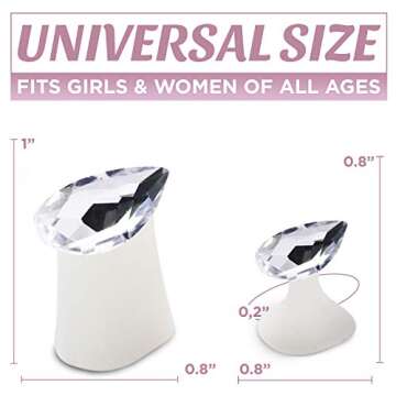 Toe Separators for Nail Polish Pedicure - 8 x Spacers, Stretchers, Spreaders, Polish Guards - Toe Spacers for Feet - (Diamond)