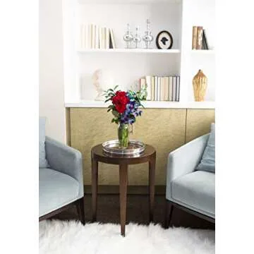 Stunning Summer Bouquet - Red Roses & Blue Orchids