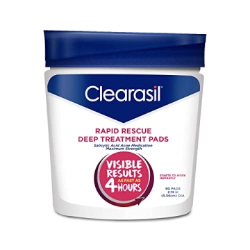 Clearasil Rapid Rescue Acne Face Pads: Maximum Strength Treatment