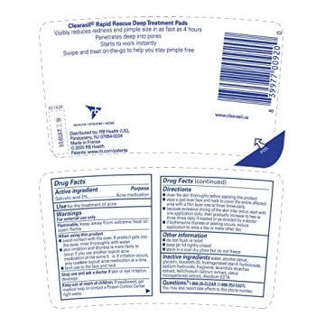 Clearasil Acne Face Pads with 2% Salicylic Acid