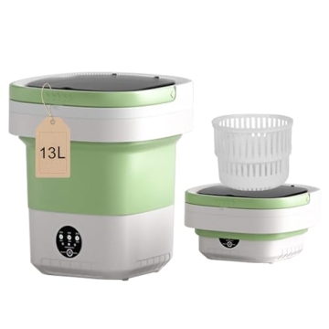 Portable 13L Washing Machine with Spin Basket for Small Laundry