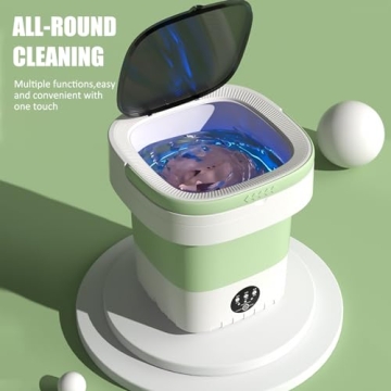 Portable 13L Washing Machine with Spin Basket for Small Laundry