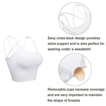 Vorcy Sports Bra for Women - Padded Comfort & Style