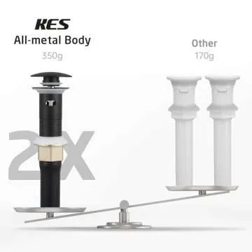 KES Stylish All Metal Bathroom Sink Drain with Strainer