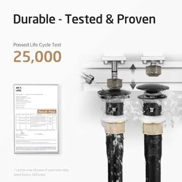 KES Stylish All Metal Bathroom Sink Drain with Strainer