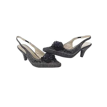 Elegant Slingback Low Heel Pumps for Women - Black