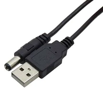 HiLetgo USB 2.0 to DC 5.5x2.1mm Power Cable 5pcs