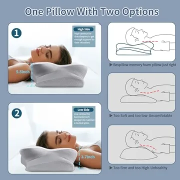 Ergonomic Cervical Neck Pillow for Pain Relief and Comfort