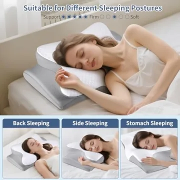 Ergonomic Cervical Neck Pillow for Pain Relief and Comfort