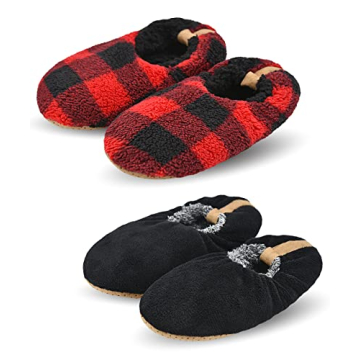 Panda Bros Men's Slipper Socks - Low Cut Super Soft Warm Home Sock with Non-Slip Indoor Slipper Shoe...