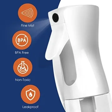 Houseables Continuous Spray Water Bottle Set of 3 - 12oz Mister