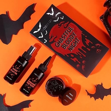 BOBISUKA Halloween Fake Blood Makeup Kit for Realistic Effects