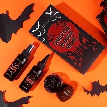 BOBISUKA Halloween Fake Blood Makeup Kit for Realistic Effects