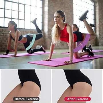 Famiry Resistance Bands for Legs and Butt, Booty Bands, Exercise Bands Set Workout Bands Hip Bands Wide Glute Bands Anti Slip Circle Fitness Band, Pack of 3