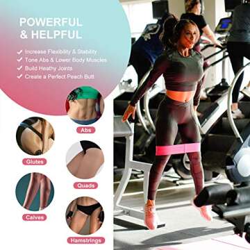 Famiry Resistance Bands for Legs and Butt, Booty Bands, Exercise Bands Set Workout Bands Hip Bands Wide Glute Bands Anti Slip Circle Fitness Band, Pack of 3