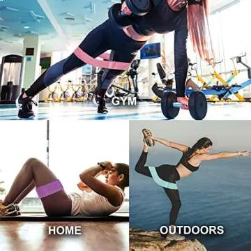 Famiry Resistance Bands for Legs and Butt, Booty Bands, Exercise Bands Set Workout Bands Hip Bands Wide Glute Bands Anti Slip Circle Fitness Band, Pack of 3