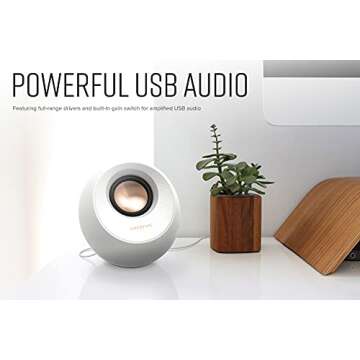 Creative Pebble V3 Minimalistic USB-C Desktop Speakers with Bluetooth and Clear Dialog