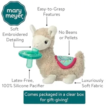 Mary Meyer WubbaNub Infant Pacifier, 6-Inches, Lily Llama 1 Count (Pack of 1)