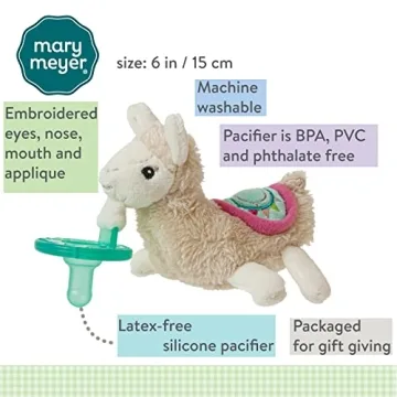 Mary Meyer WubbaNub Infant Pacifier, 6-Inches, Lily Llama 1 Count (Pack of 1)