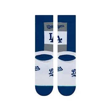Stance M545B19DOD Men's DODGERS POP FLY Crew Socks, Blue - M