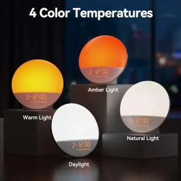 RICIAL Wake Up Light: Sunrise Alarm & Therapy Lamp