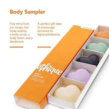 Ethique Body Sampler for All Skin Types - Eco-Friendly, Sustainable, Plastic Free - 5 Travel Size Bo...
