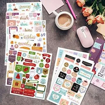 Aesthetic Monthly Planner Stickers - 1100+ Beautiful Design Accessories Enhance and Simplify Your Planner, Journal and Calendar