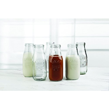 Circleware Milk Bottles Set for Home and Kitchen
