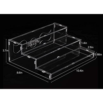 Evron Clear Acrylic Spice Rack Organizer 3 Tier Space Saver