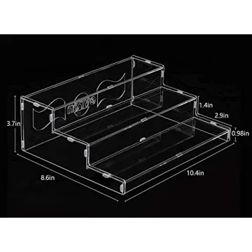 Evron Clear Acrylic Spice Rack Organizer 3 Tier Space Saver