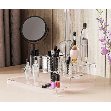 Evron Clear Acrylic Spice Rack Organizer 3 Tier Space Saver