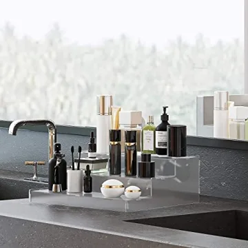 Evron Clear Acrylic Spice Rack Organizer 3 Tier Space Saver