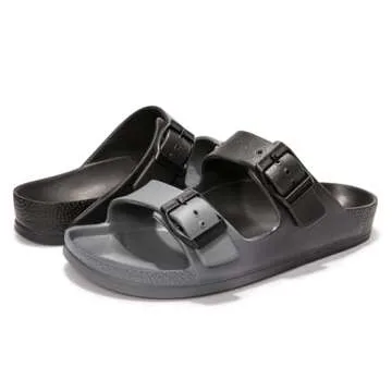 FUNKYMONKEY Women's Adjustable Comfort Slides Sandals