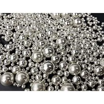 Edible Pearl Sugar Sprinkles Silver Candy 120g/ 4.2oz Mixing Size Baking Cake Decorations Cupcake Toppers Cookie Decorating Ice Cream Toppings Celebrations Shaker Jar Wedding Shower Party Chirstmas