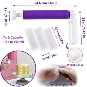 YOMIQIU Manual Airbrush for Cakes - Ideal DIY Baking Tool for Perfect Decorations