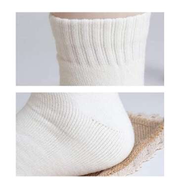 Star Han Yoga Gym Sports Five Toe Separator Massage Foot Alignment Socks ,1 Pairs, White, 16 (SH000065)