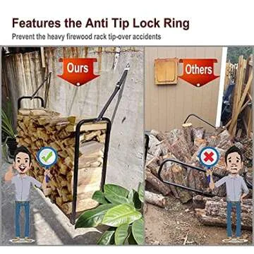Artibear Heavy Duty Firewood Rack for Indoor Outdoor Use