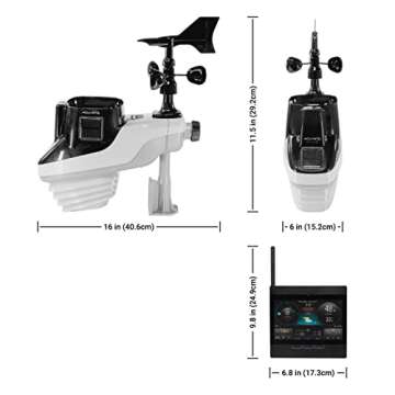 AcuRite Professional Home Weather Station with WiFi Display, Lightning Detection, Temperature, Humidity, Rain Gauge, Wind Speed/Direction Sensors