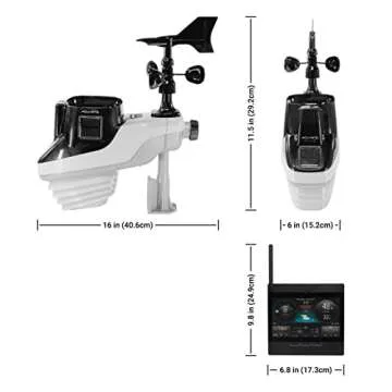 AcuRite Professional Home Weather Station with WiFi Display, Lightning Detection, Temperature, Humidity, Rain Gauge, Wind Speed/Direction Sensors