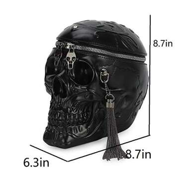 KIISY Skull Purses Handbags For Women Shoulder Bag,Skull Crossbody Purse Gothic Bag Purses Holiday P...