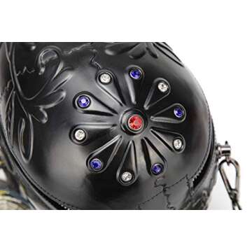 KIISY Skull Purses Handbags For Women Shoulder Bag,Skull Crossbody Purse Gothic Bag Purses Holiday Party Gift (Black)