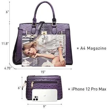 Dasein Stylish Vegan Leather Handbag with Wallet