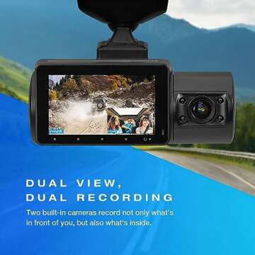 Type S S402 PRO Dash Cam | 4K UHD Front & 2K QHD Interior | Night Vision, 24-Hr Surveillance