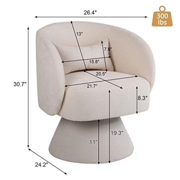 KIVENJAJA Stylish & Comfortable Swivel Chairs Set of 2