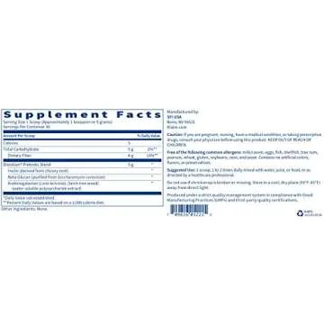 Klaire Labs Biotagen Powder - Prebiotic Inulin, Beta-Glucan & Arabinogalactan to Support Gut Microbiota (30 Servings, 150 Grams)