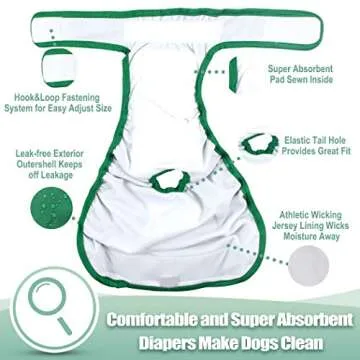 Wegreeco Washable Female Dog Diapers Pack of 3