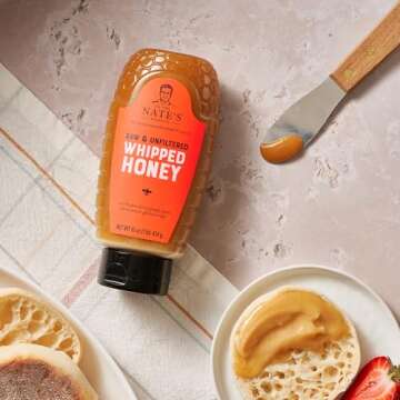 Nate's Whipped Honey, 100% Pure & Spreadable Honey, 16 Ounces